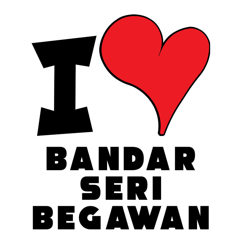 Unisex Hoodie - I Love Bandar Seri Begawan Red