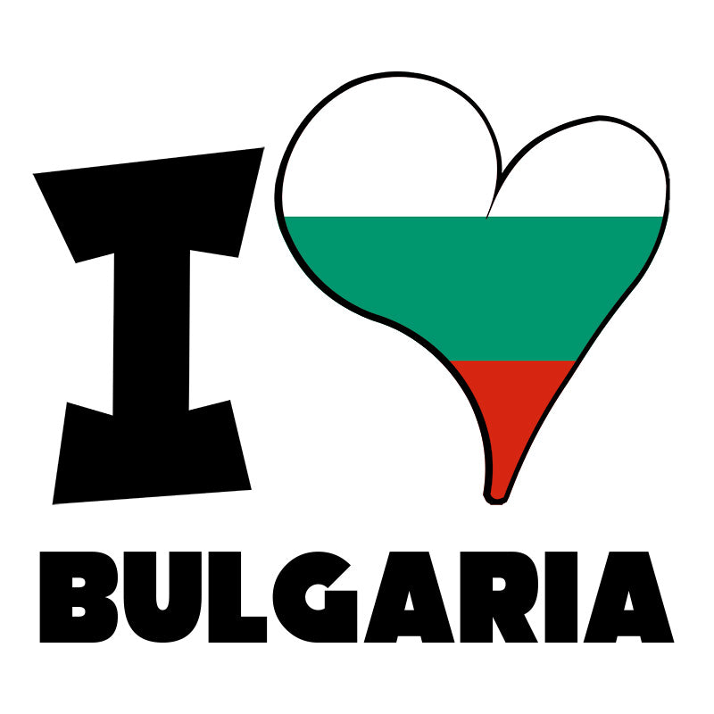 Unisex Hoodie - I Love Bulgaria Flag