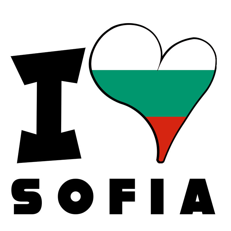 Unisex t-shirt - I Love Sofia Flag