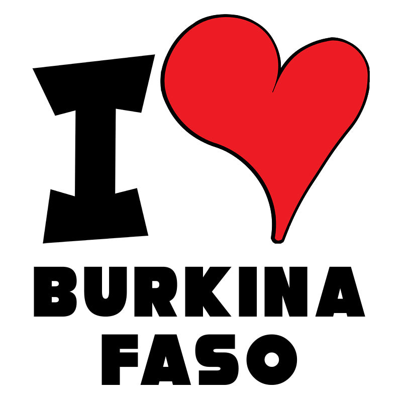 Unisex Hoodie - I Love Burkina Faso Red