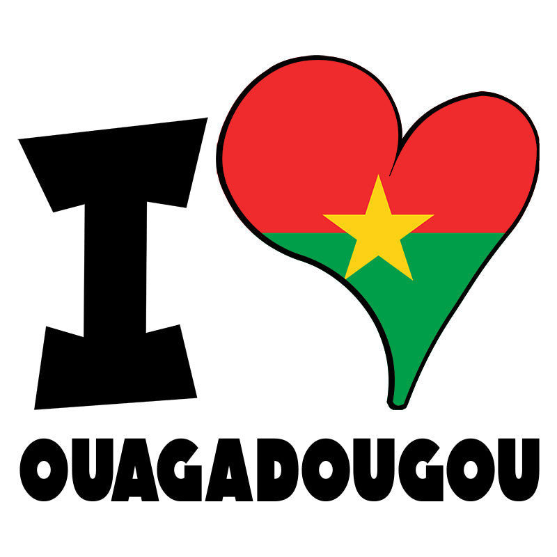 Unisex Hoodie - I Love Ouagadougou Flag