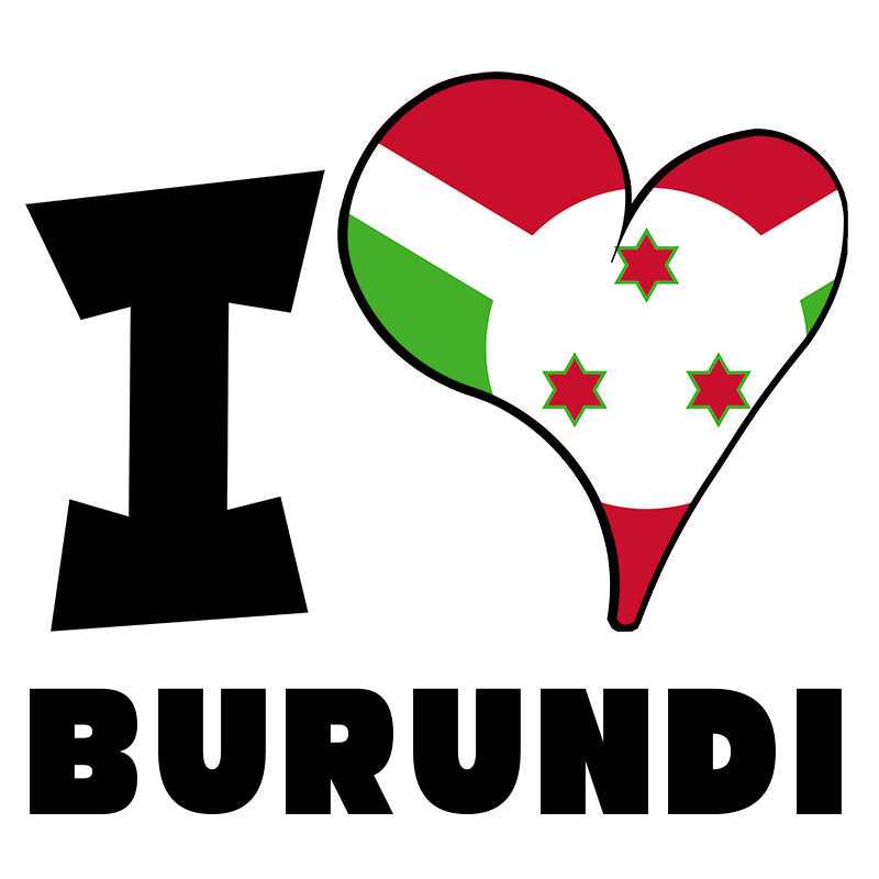 Unisex Hoodie - I Love Burundi Flag