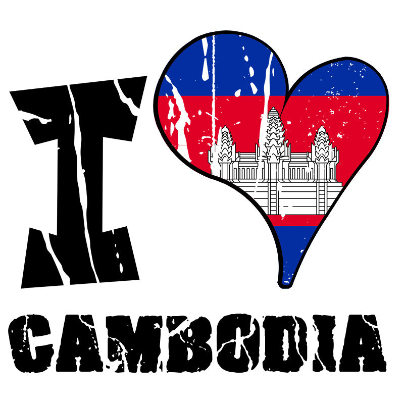 Unisex Hoodie - I Love Cambodia