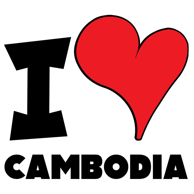 Unisex t-shirt - I Love Cambodia Red