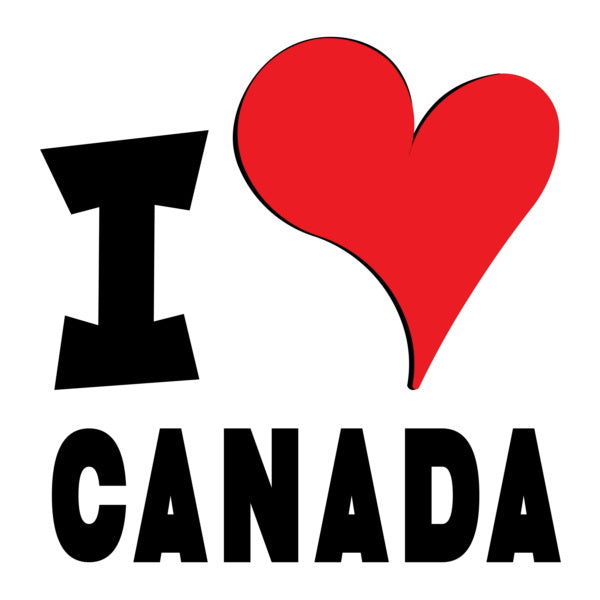 Unisex Hoodie - I Love Canada Red