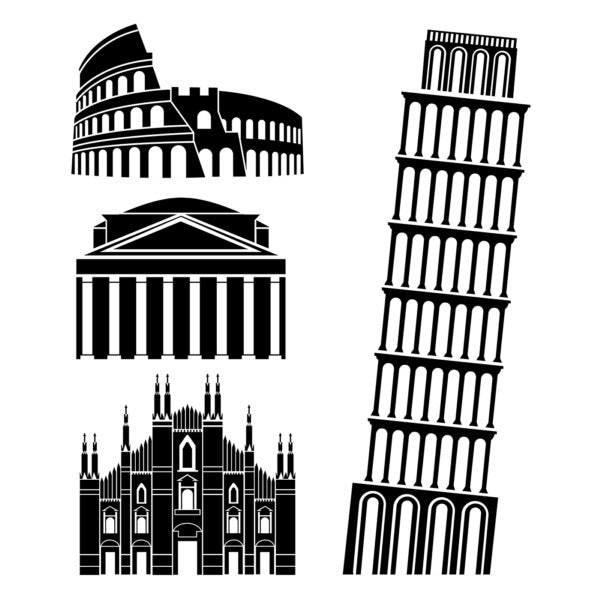 Unisex t-shirt - Iconic Italian Landmarks