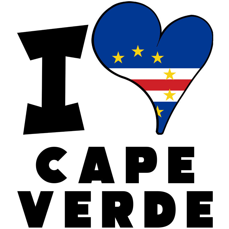 Unisex Hoodie - I Love Cape Verde Flag