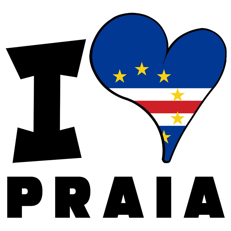 Unisex Hoodie - I Love Praia Flag