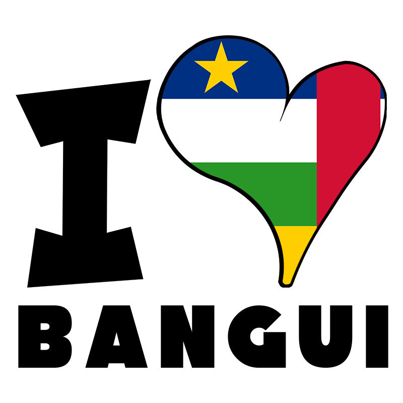 Unisex t-shirt - I Love Bangui Flag