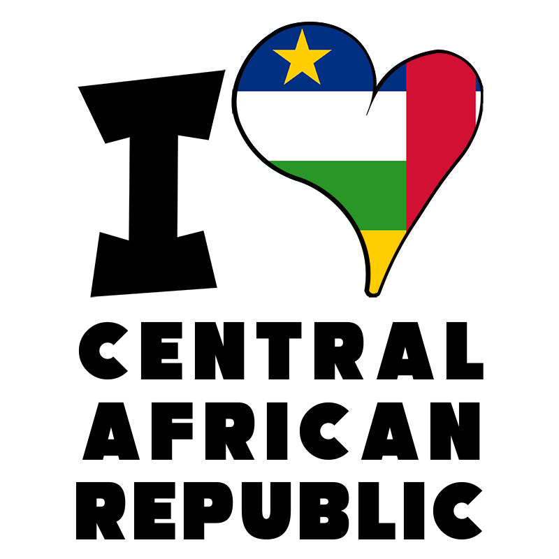 Unisex Hoodie - I Love Central African Republic Flag