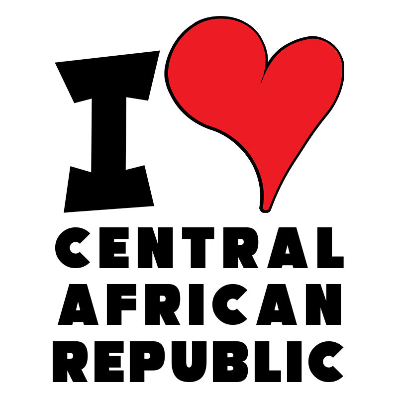 Unisex Hoodie - I Love Central African Republic Red