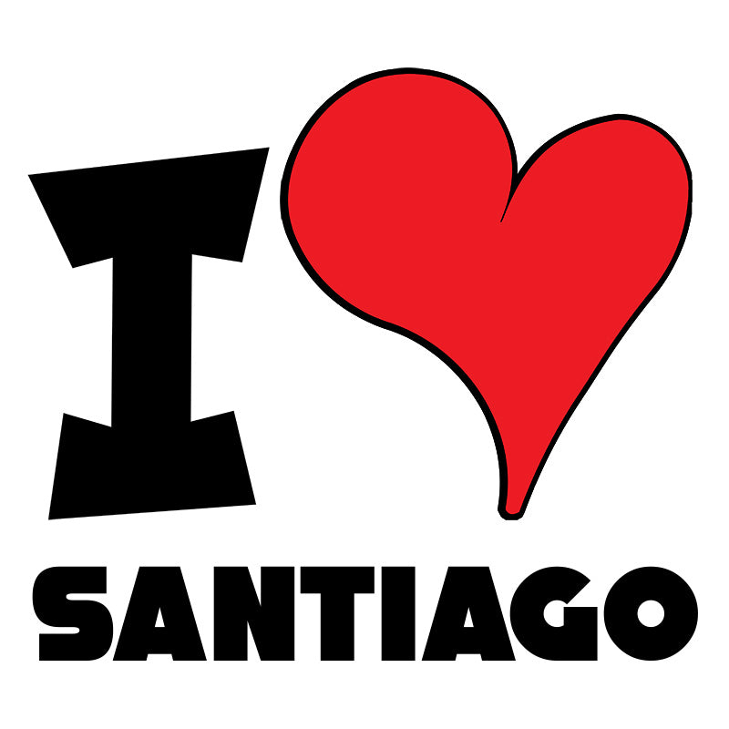 Unisex Hoodie - I Love Santiago Red