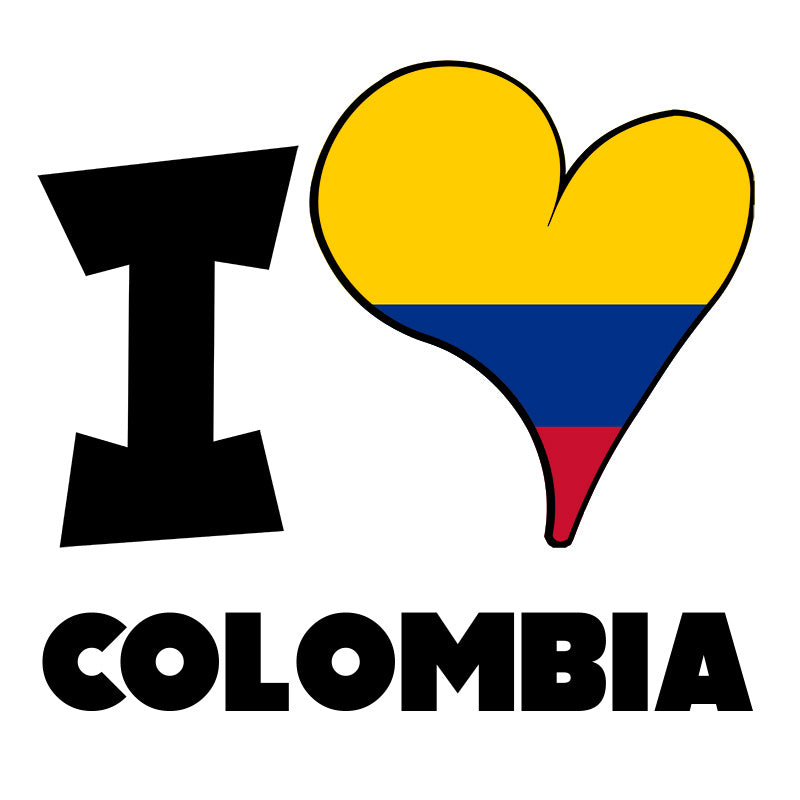 Unisex t-shirt - I Love Colombia Flag