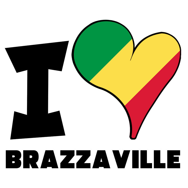 Unisex t-shirt - I Love Brazzaville Flag