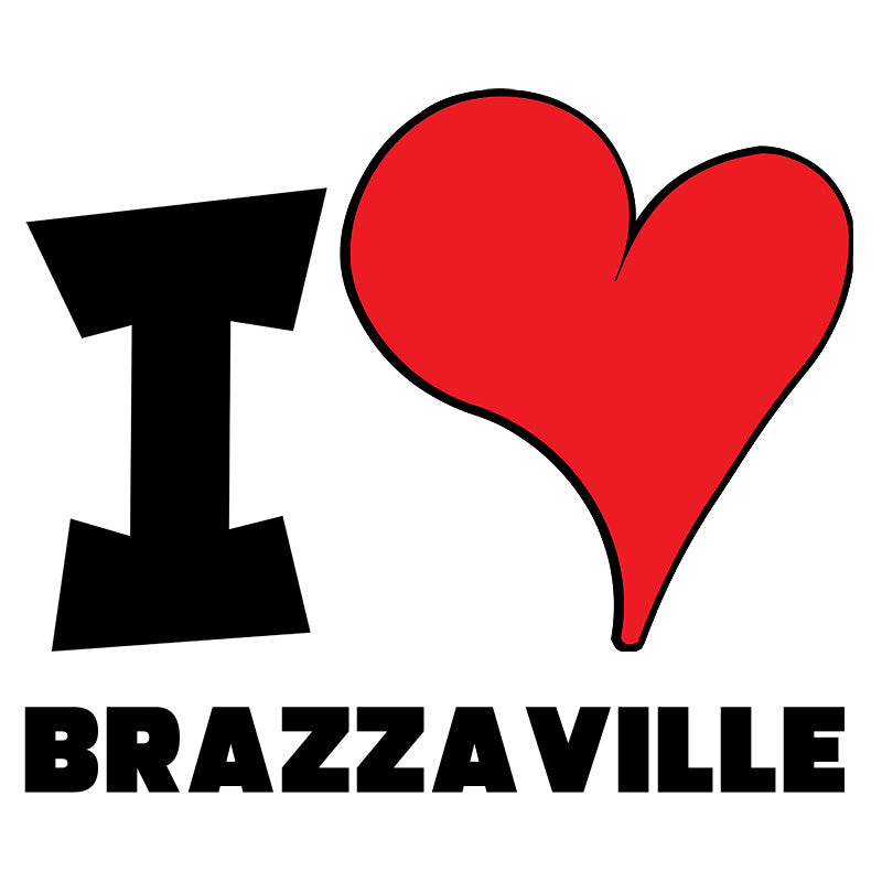 Unisex Hoodie - I Love Brazzaville Red