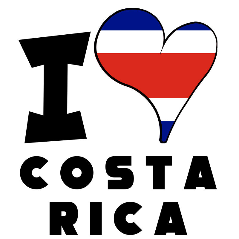 Unisex Hoodie - I Love Costa Rica Flag