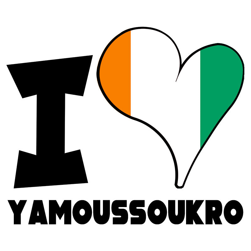 Unisex Sweatshirt - I Love Yamoussoukro Flag