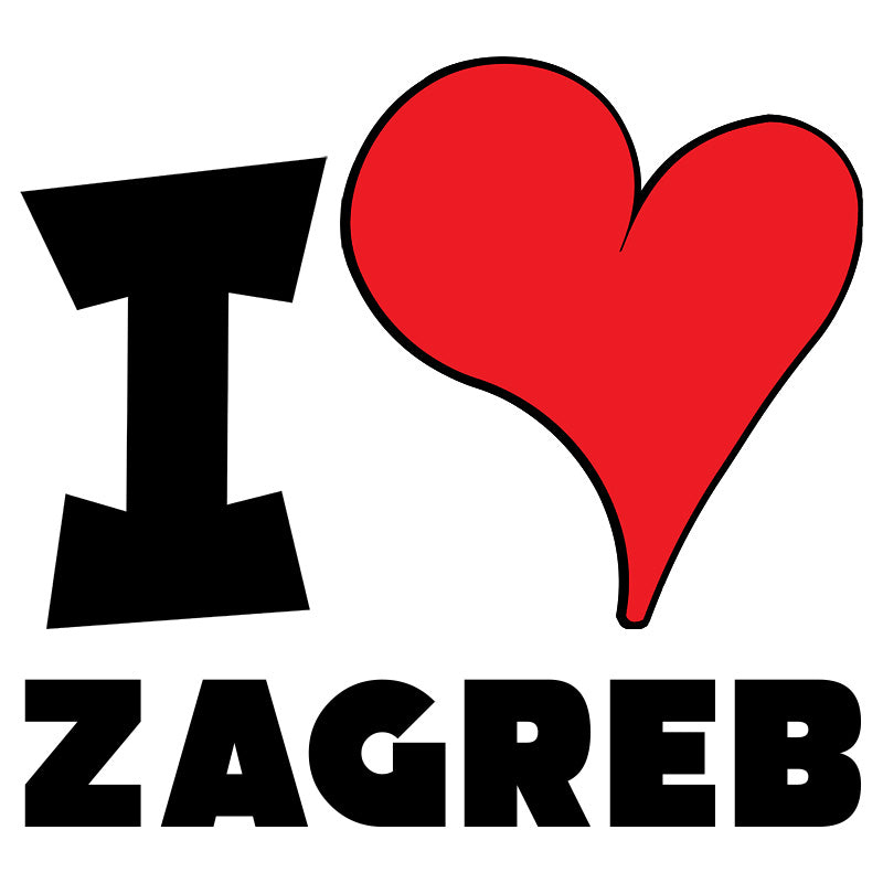 Unisex Hoodie - I Love Zagreb Red