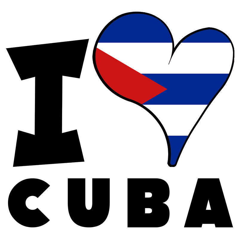 Unisex Hoodie - I Love Cuba Flag