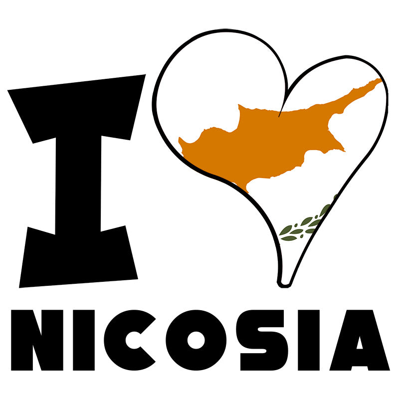 Unisex Hoodie - I Love Nicosia Flag