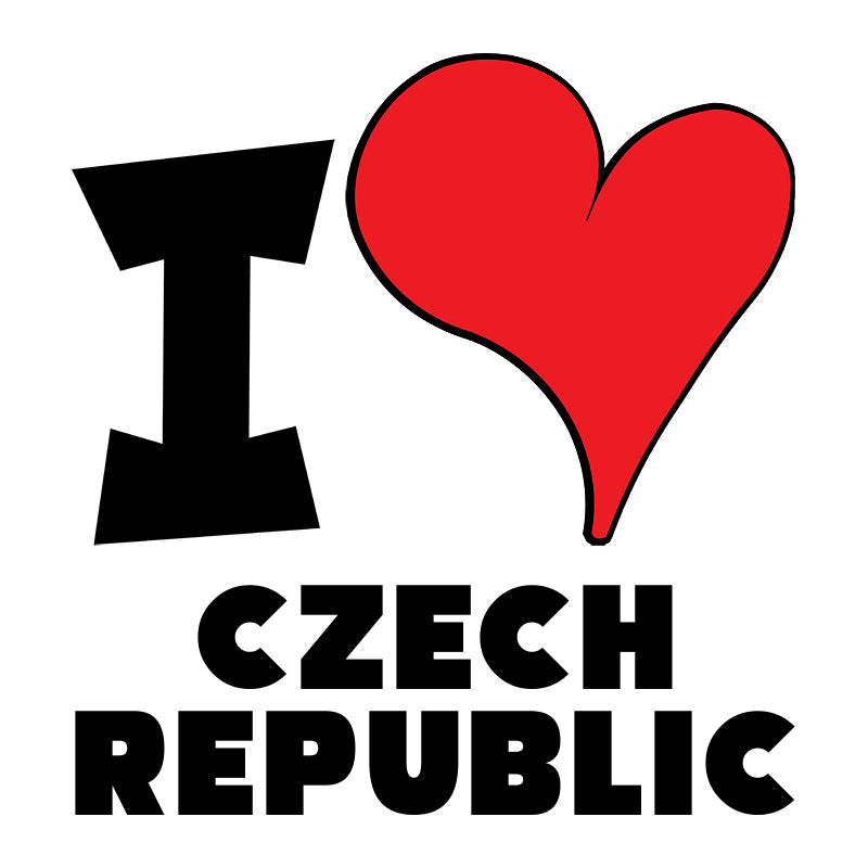 Unisex Hoodie - I Love Czech Republic Red