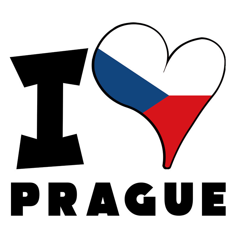 Unisex Hoodie - I Love Prague Flag