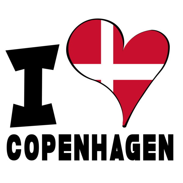 Unisex Sweatshirt - I Love Copenhagen Flag