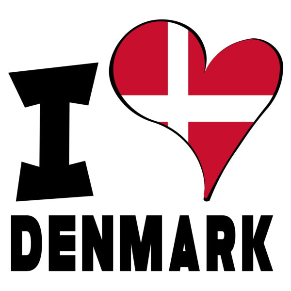 Unisex t-shirt - I Love Denmark Flag