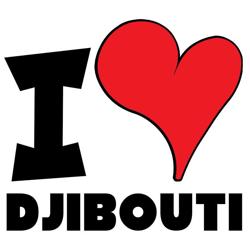 Unisex Sweatshirt - I Love Djibouti Red