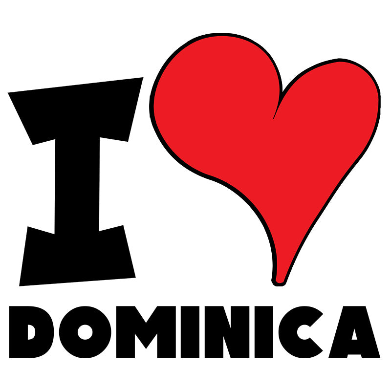 Unisex t-shirt - I Love Dominica Red