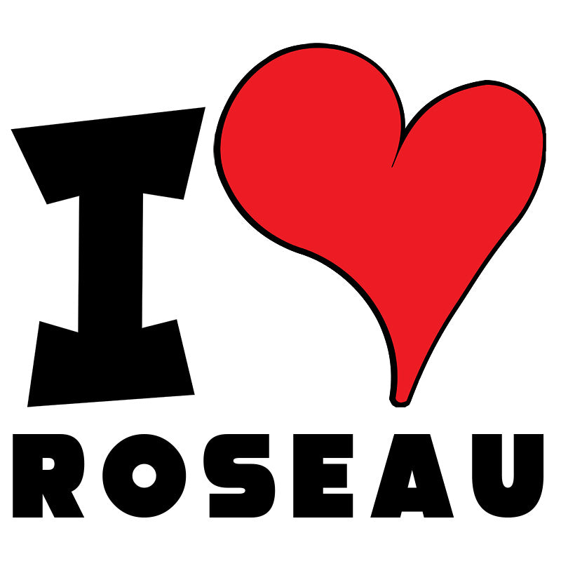 Unisex t-shirt - I Love Roseau Red