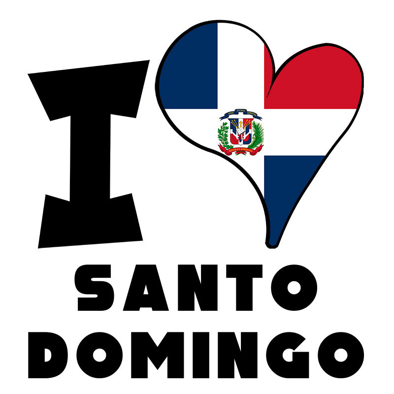 Unisex t-shirt - I Love Santo Domingo Flag