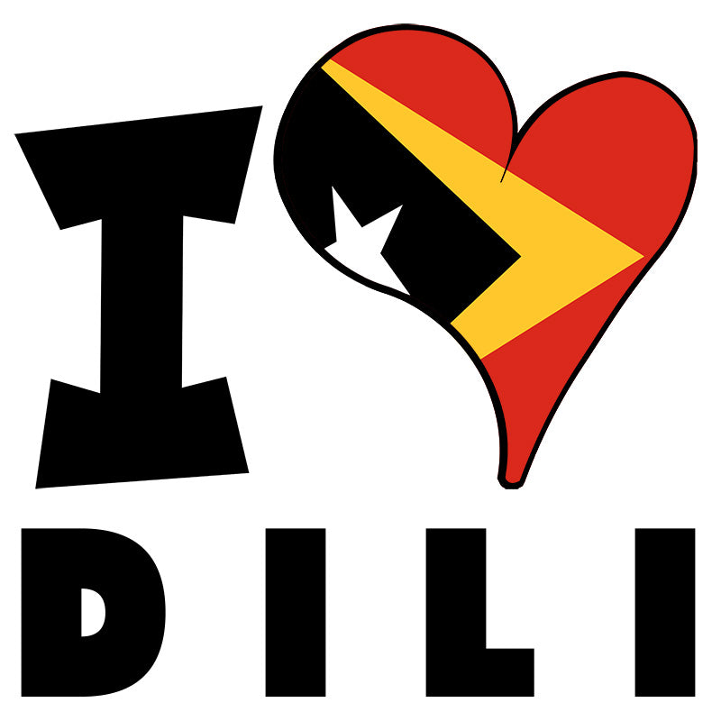 Unisex Hoodie - I Love Dili Flag