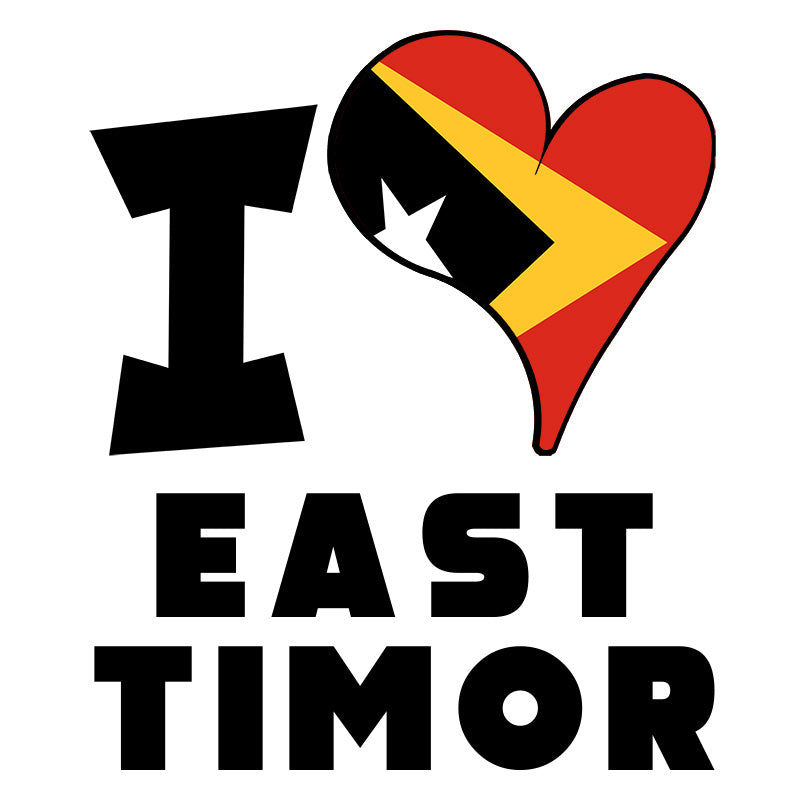 Unisex Hoodie - I Love East Timor Flag