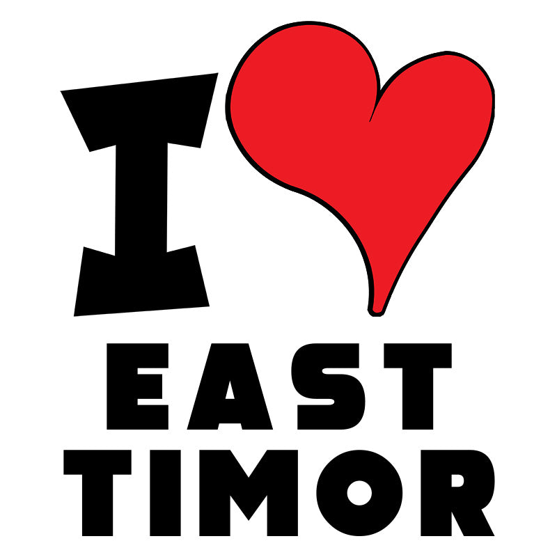 Unisex t-shirt - I Love East Timor Red