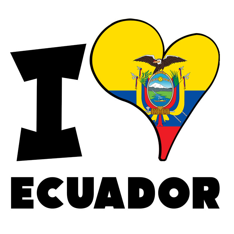 Unisex Sweatshirt - I Love Ecuador Flag