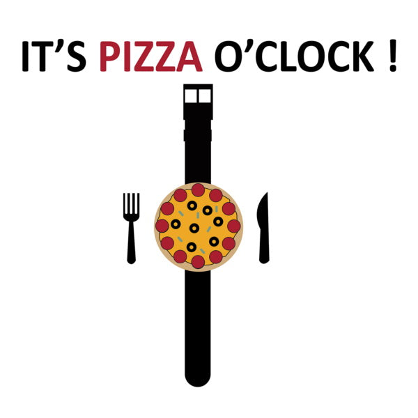 Unisex t-shirt - It's Pizza O'Clock