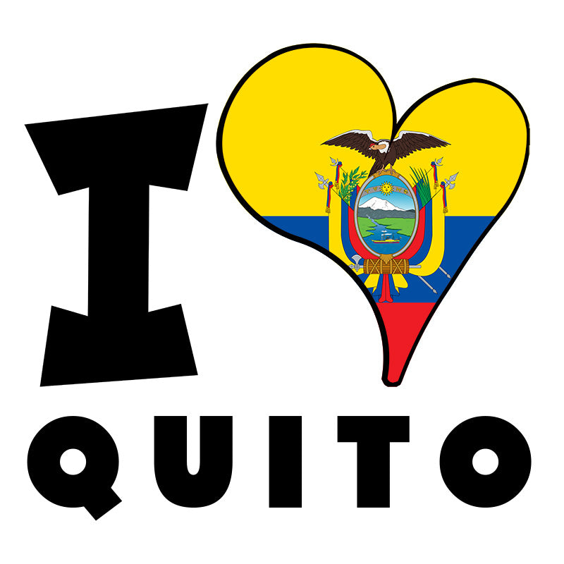 Unisex Hoodie - I Love Quito Flag