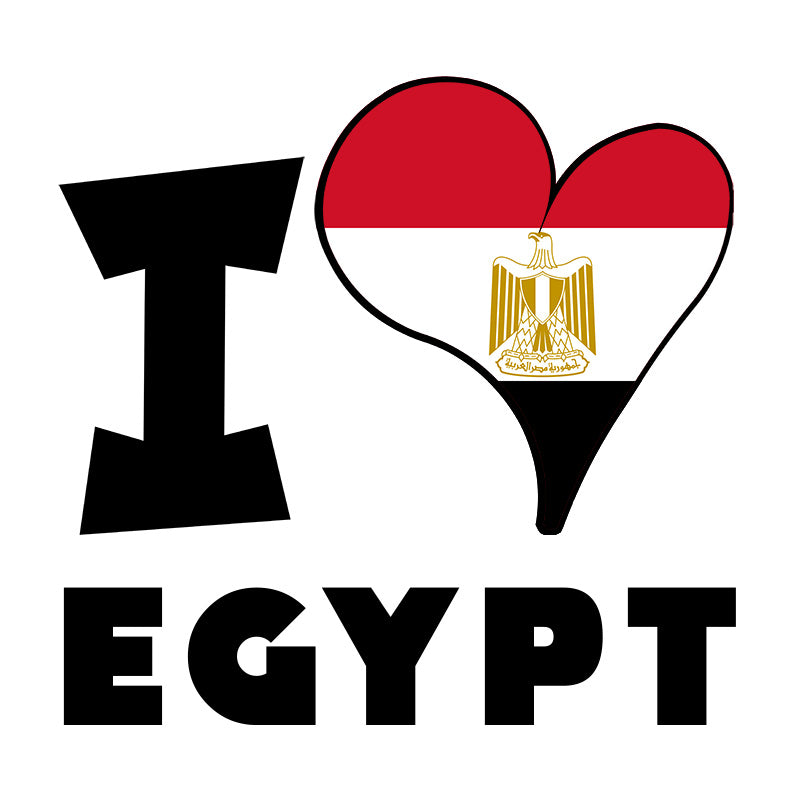 Unisex Hoodie - I Love Egypt Flag