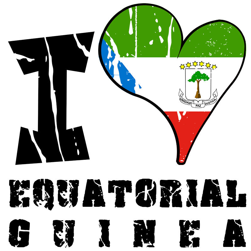 Unisex Hoodie - I Love Equatorial Guinea