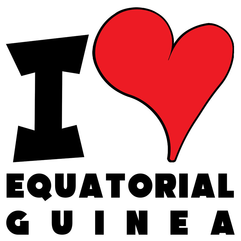 Unisex Hoodie - I Love Equatorial Guinea Red