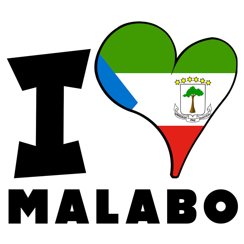 Unisex Sweatshirt - I Love Malabo Flag