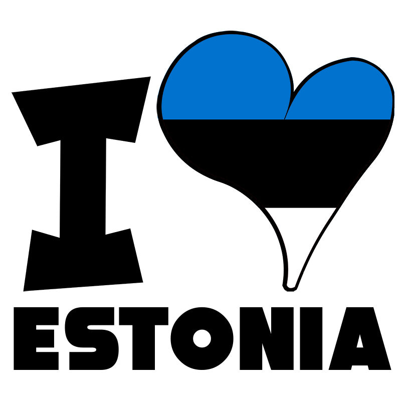 Unisex Hoodie - I Love Estonia Flag