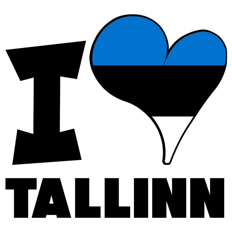 Unisex Hoodie - I Love Tallinn Flag