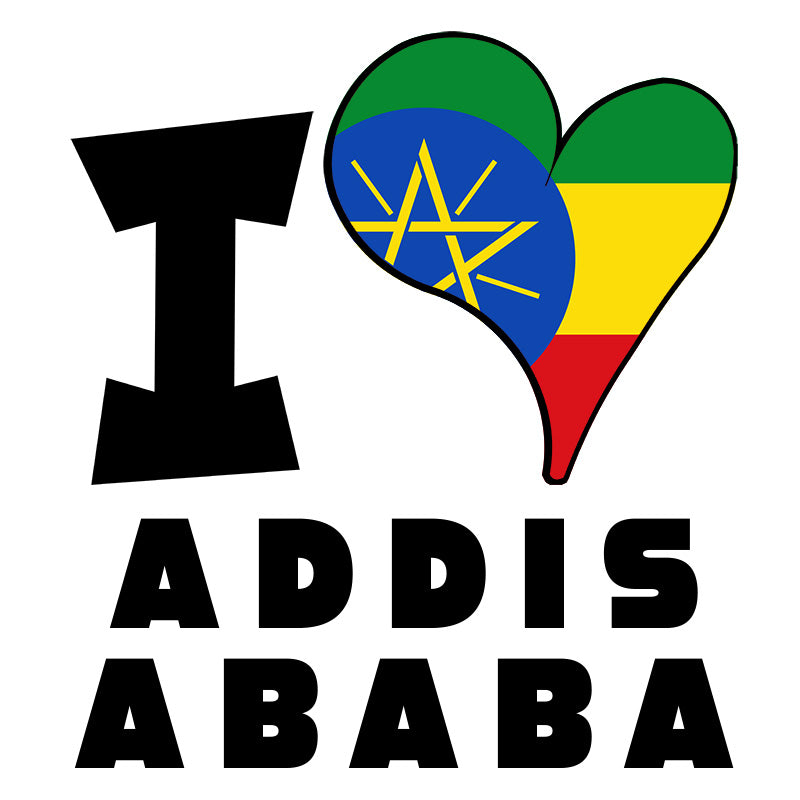 Unisex Hoodie - I Love Addis Ababa Flag