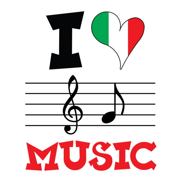 Unisex t-shirt - I Love Italian Music