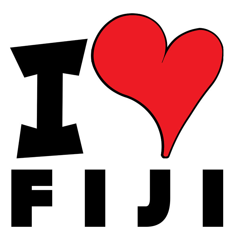 Unisex Hoodie - I Love Fiji Red