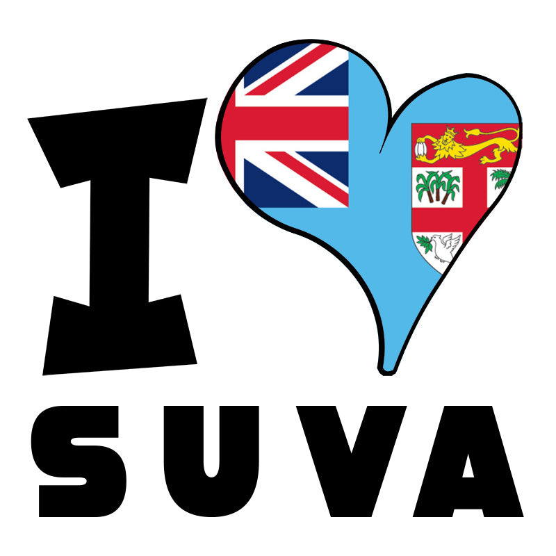 Unisex Sweatshirt - I Love Suva Flag