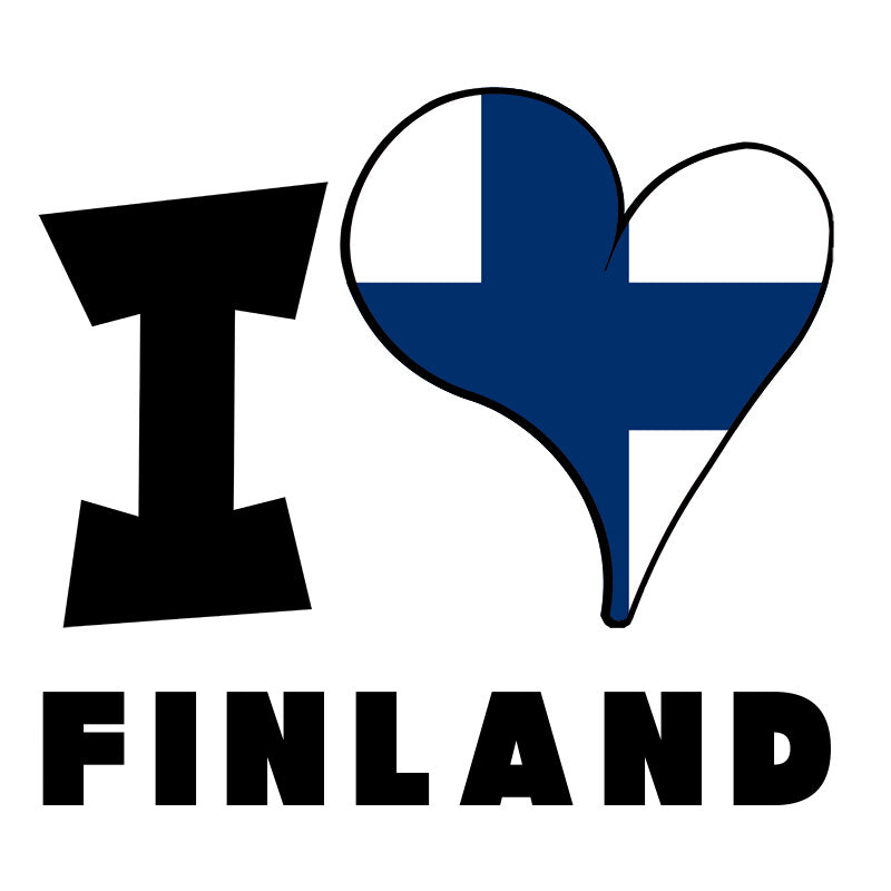 Unisex Hoodie - I Love Finland Flag