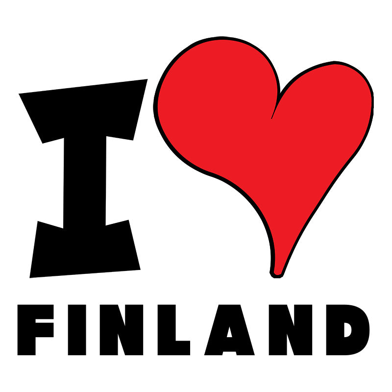 Unisex Hoodie - I Love Finland Red